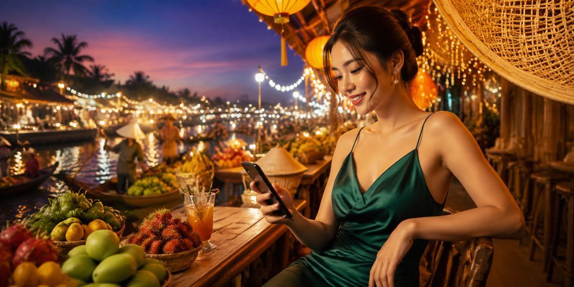 Người chơi sử dụng ứng dụng c00 tại miền Tây sông nước